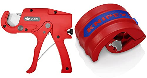 Knipex Rohrschneider für Kunststoffrohre (Elektroinstallation) 185 mm 94 10 185 & BiX® Schneider für Kunststoffrohre und Dichthülsen 72 mm 90 22 10 BK