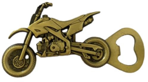 BSEID Abridor de botellas reutilizable para bicicleta, abridor de botellas de cinc vintage, abrebotellas multifuncional para motocicleta, abrebotellas de cerveza portátil, abrebotellas de vino para