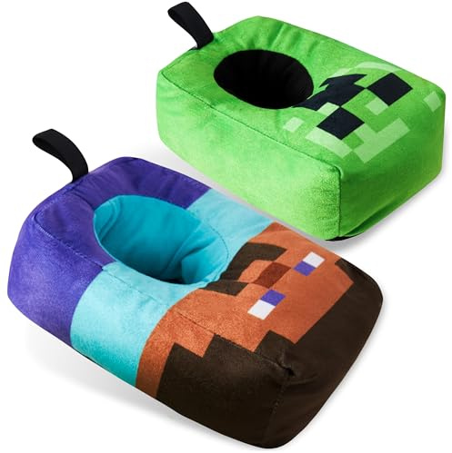 Minecraft Zapatillas de Casa para Niños con Suela Antideslizante - Regalo para Niños (Multi, 34/35 EU)