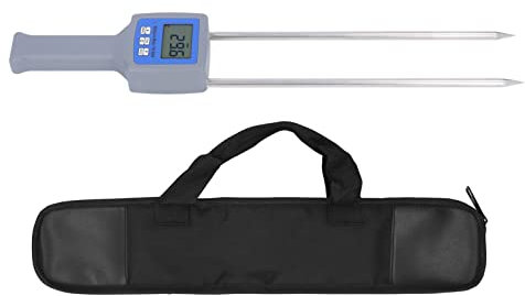 Misuratori di umidità per Legno, Rilevatore di umidità Professionale, 0-84% ± 0,5% Misurazione Rapida e Accurata Tester di umidità per Legna Ardere, Display LCD