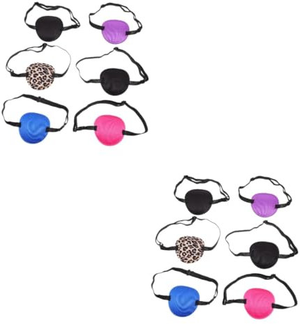 minkissy Eye Patch Soft 12 Stück Piraten Augenklappe Für Kinderaugen Einzelne Augenmasken Brillen Für Kinder Verstellbare Brillen Zum Flicken Von Augen Für Lazy Lazy Eye Patch