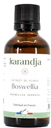 Karandja | Extrait de plante Boswellia Bio (Boswellia serrata) | Articulation & Digestion | Phytothérapie | 50 ml | Fabriqué en France