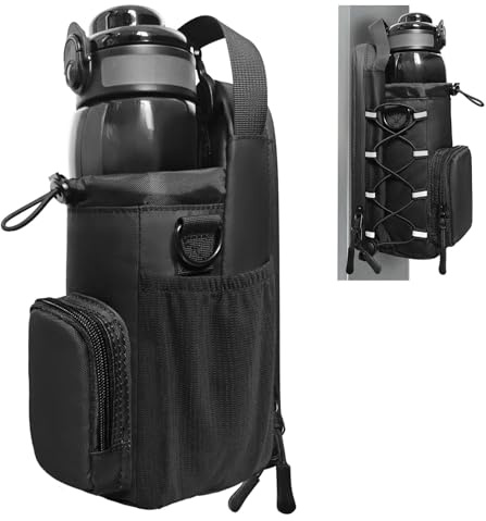 Magnetic Gym Bag for Men and Women, Magnetic Water Bottle Holder for Gym, Small Gym Bag, Gym Gifts for Women and Men (Black, <40 OZ)