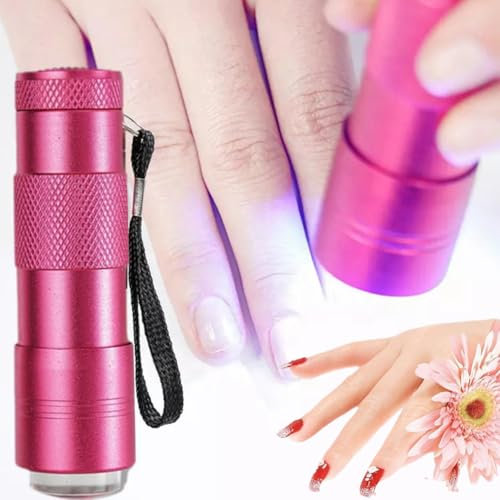 Jkapagzy Prensatelas de uñas LED UV con cabeza de silicona, linterna UV para uñas, lámpara UV para manicura de mano, lámpara UV para secadora de uñas, lámpara de secado rápido