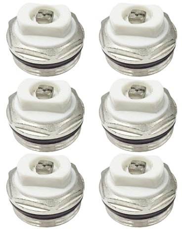 6Pcs Air Vent Radiator Valves 3/8inch Sealing Radiator Bleed Valves Blanking Plug Radiator Exhaust Valves Enduring