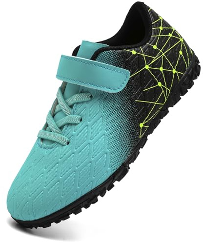 PiDaGlobal Botas de Fútbol Niño Zapatos de Fútbol con Tacos Bajos para Césped Artificial e Indoor Antideslizantes para Entrenamiento y Fútbol Sala Adolescentes Zapatillas de Fútbol