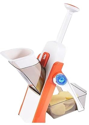 inovia Slicéo–Mandoline manuelle multifonction en acier inoxydable - Sécurité, Lame en Acier Inoxydable, Coupe Légumes en Julienne, Cubes et Patate Frite