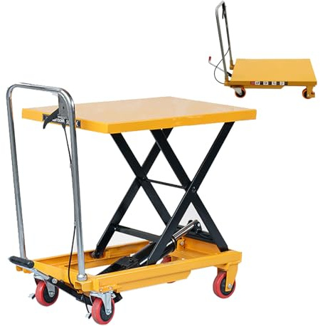 Elevatore a Forbice, Carrello a Pianale, Carrello Manuale, Carrello Piattaforma, Sollevatore Moto, Alza Moto per Cesoie, ATV e Quad,150kg