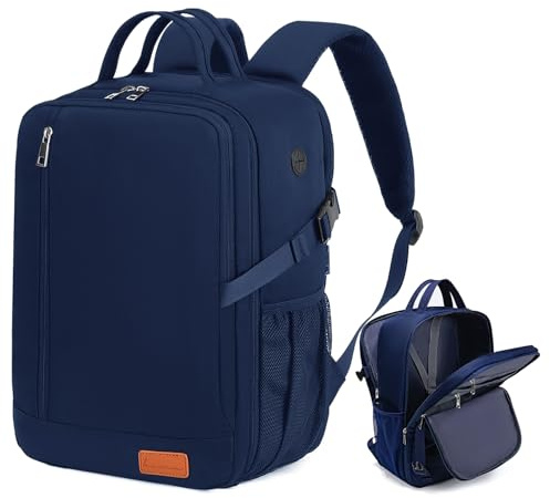 Sac a Dos Voyage Cabine Avion Bagage Valise Cabine 40x30x20 pour Ryanair | Sac Cabine Avion avec Poche Latérale Compartiment Ordinateur Poche étanche Poche Antivol Sangles de Compression Internes