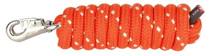 Generisch Robustes Führstrick für Pferde mit schneller Halfterbefestigung – langlebiges Baumwollseil für den täglichen Gebrauch und zum Vorführen, 3 m(orange)