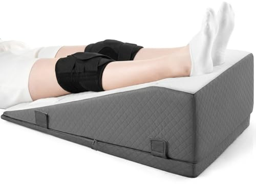 Hapiclody Leg Elevation Pillow for After Surgery – Adjustable Height Knee Surgery Recovery Leg Support Pillow, Designed for Knee Replacement Recovery, Double Legs Elevating Wedge
