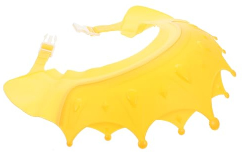 Totority Verstellbare Shampoo Mütze aus Kunststoff und Tpe Badehut mit Augenschutz für Haarewaschen im Alltag und Haarschnitt Gelb