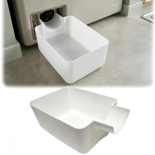 Washing Machine Drain Tray, Washing Machine Filter Drain Tray | Anti Overflow, Front Load Washer Drain Pan, Leak Proof Water Catch Tray, Easy Install Washing Machine Drain Funnel