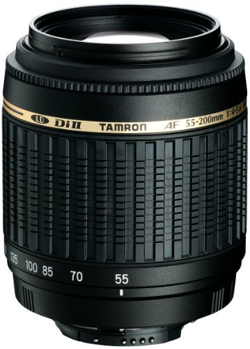 Tamron A15E AF 55-200 mm F/4-5.6 Di II LD Macro - Objetivo con Montura para Canon (Distancia Focal 55-200mm, Apertura f/4-5.6, Macro) - Incluye Parasol