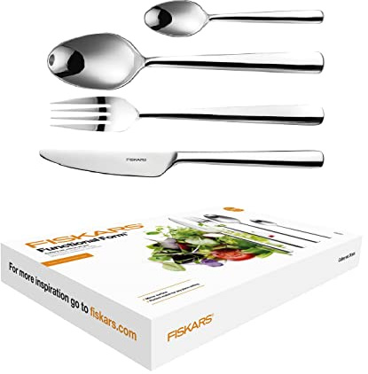 Fiskars Besteck-Set, 24-teilig, Qualitätsstahl | Silber/Poliert, Functional Form, 1002949