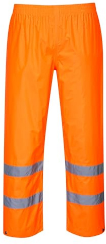 Portwest Pantalon de pluie Hi-Vis, Couleur: Orange, Taille: L, H441ORRL