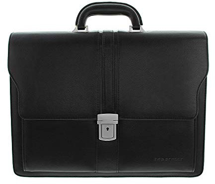 Bag Street Aktentasche Herren schwarz Kunstleder-Aktentasche Aktenkoffer Bürotasche, ohne, Schwarz