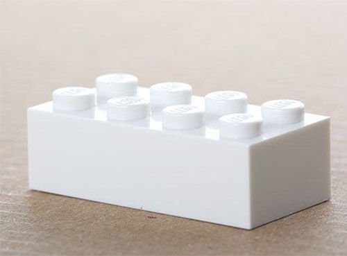 LEGO® Steine Weiss, 100 Stück Grundbausteine 2 x 4 | Konstruktionspielzeug, Lernspielzeug zur Entwicklung, Für Kinder ab 3 Jahre
