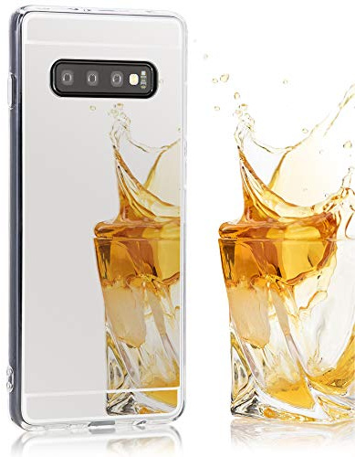 NALIA Coque Miroir pour Samsung Galaxy S10 - Mince, Miroir Argent