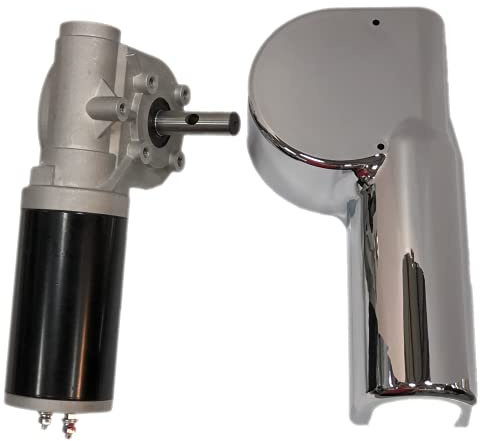 ALL TRUCK PRODUCTS 1500W/60:1-2.1 HP - Universal Replacement Dump Truck Trailer Tarp Motor w/Chrome Cover - 3 Yr Warranty