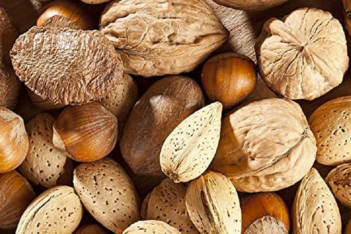Mixed Nuts in Shell (2Kg) - Walnuts, Hazelnuts, Pecans, Almonds - Nutritious Vegan Keto Paleo Gluten-Free Snack - Freshly Packed, High in Protein and Fiber – Used in Baking, Cooking, Salad Toppings