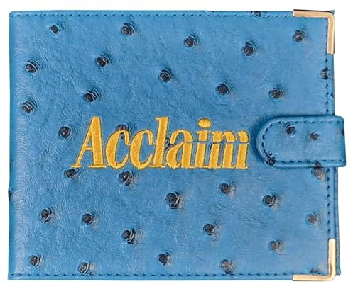 Acclaim Folding Wallet Style Lawn Bowls Bowling Scorecard Holder Synthetic Leather Look Textured Finish Press Stud Closure 12.5 cm x 10 cm Closed (Teal)