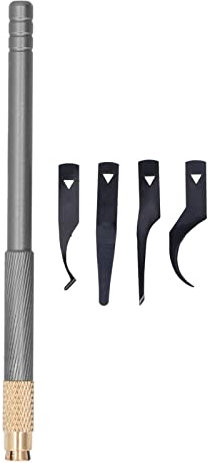 BGA Chip Repair cutter Set SK5 Steel IC Thin CPU Remover Circuit Board Motherboard Knife Tool Multifunctional Rework Tool Scraper Set Disassembly Tool (Grey)