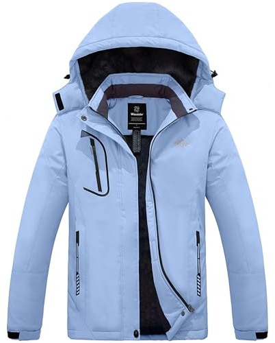 Wantdo Femme Veste de Ski Montagne Hiver Imperméable Parka Vert Menthe L