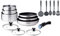 Batterie 15 pcs casseroles 16-18-20 cm poêle 20-22-26 cm anti adhérent couvercles 16-18-20 cm 5 ustensiles poignée