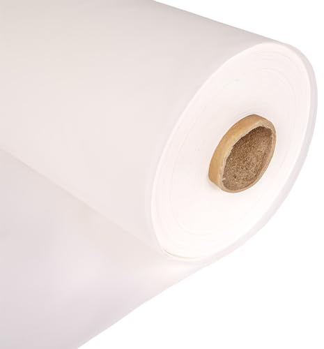 5 Metre White, Waterproof Outdoor Canvas Fabric. 100% PU Polyurethane Fabric, 150GSM, 0.3mm Thick and 150cm Wide. UV Resistant Material, for Making deckchairs, beanbags, awnings, and More.