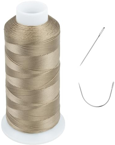 UV-beständig – kraftig utomhustråd för hand- eller maskinsömnad – Simthread 100 % polyesterbunden tråd Tex 69 (12 wt) – 1 372 m NP-stål