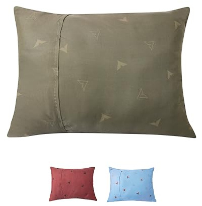 Teton Sports Camp Pillow; Great for Travel, Camping and Backpacking; Washable, Olive/Charcoal