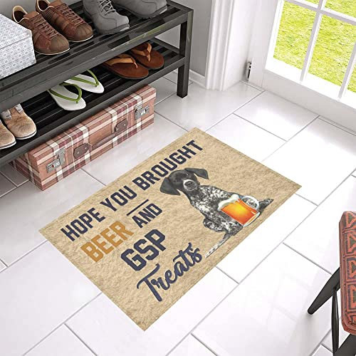 MIAOMANSENSTORE J'espère que vous avez apporté de la bière et des friandises, paillasson de bienvenue décoratif pour la maison, pour les amateurs de bière et de chiens