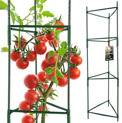 KOTARBAU® Tomatenkäfig Pflanzenhalter Tomatentower 120 cm Kunststoff Rankhilfe Tomaten und Gurken Tomato Cage Gurken Rankhilfe Gitter Tomatenpflanzturm Pflanzenstütze Kletterhilfe