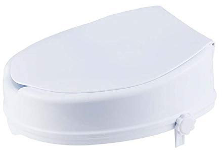 Erhöhter Toilettensitz-Erhöhung – medizinische, festklemmbare erhöhte Toilettensitz-Erhöhung, Toilettensitz-Erhöhung mit sicherer Verriegelung, für ältere Menschen, Schwangere Frauen, Behinderte, B