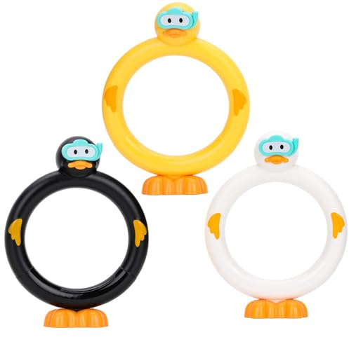 Xndryan Swimming Pool Toys Sinkies for Kids, 3PCS Diving Rings Swim Toys Underwater Training Diving Game Toys for Kids Summer Swimming Pool Party