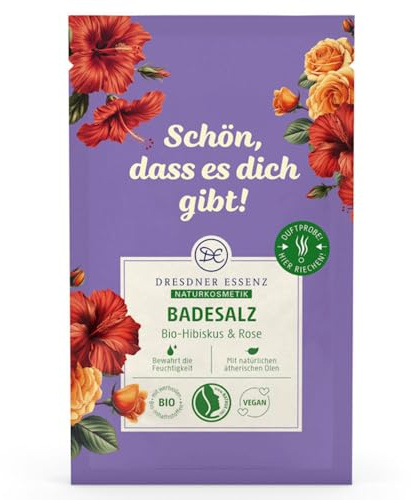 6er Pack Dresdner Essenz Badesalz Bio-Hibiskus & Rose 6 x 60g