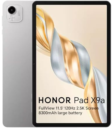 HONOR Pad X9a Tablet 6GB 128GB, LCD de 11,5 Pulgadas 120Hz 2,5K, Snapdragon 685 4G Plataforma Móvil, 8300mAh Batería, Android 15, Google Service WiFi Tablet, Gris