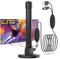 Antena TV Interior con Amplificador – Antena Digital HD 4K con Base Magnética, Compatible con Smart TV y DVB-T/T2, Recepción 360° hasta 250 km, Cable Coaxial de 5 m