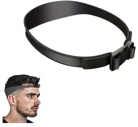 Set di 4 pettini da taglio per capelli, stencil, aiuto per il taglio dei capelli, per il taglio dei capelli, pettine da parrucchiere per uomini, fascia in silicone curvo (nero 2)