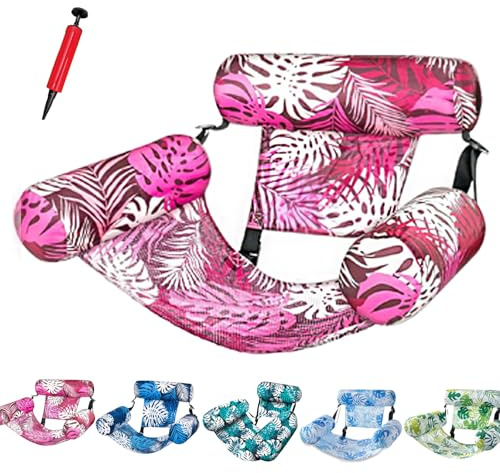 Pool Lounge Chair Float, Detachable Design, Multi-Level Posture Adjustment, Water Chair Adult Floats for Pools, Adult Pool Floats and Loungers for Parties, Beach Days (pink)