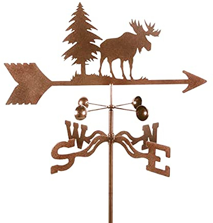 Girouette, Moose Art Decor en Acier Inoxydable, Outils de Mesure durables, indicateur de Direction pour Jardin, terrasse, Cour, Ornement, décoration