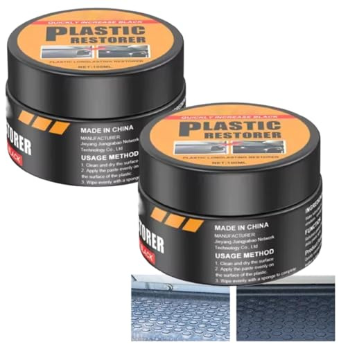 Generisch 2PCS Kunststoffpflege Auto Pastenform, 100ml Auto-Kratzer-reparaturpaste, Kunstoffpflegemittel Auto, Kunststoffpflege Innen Kratzer, Kunstleder Beschichteten Ledermaterialien Kompatibel