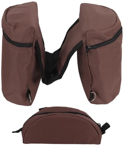 Gutol Bolsa de silla de montar para botella de agua, portátil y versátil, estilo Knaufhorn, ideal para rutas a caballo. Bolsa de silla de montar con forma de cuerno para café.