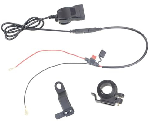 FUANA Cargador USB-C PD para motocicleta con voltímetro, puertos USB-C de 20 W y USB-A de 18 W, adaptador de enchufe impermeable de 12 V para vehículos de 12 a 24 V