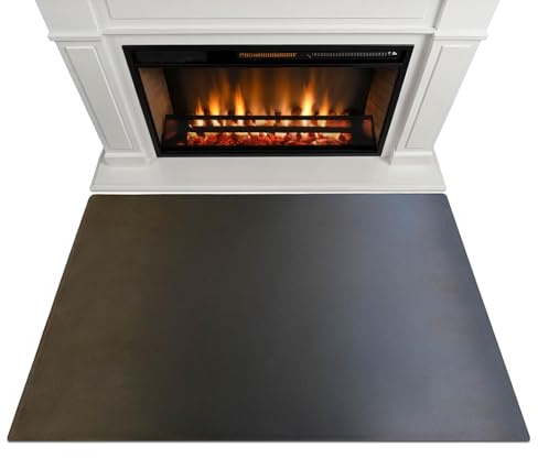 Placa para Chimenea 100x80 cm | Protección contra el Calor | Chapa de Acero | Fácil de Limpiar | Color Negro | Acabado Mate | Resistente a Chispas y Arañazos