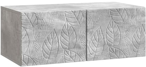 Yisssmeng Wandmontierter TV-Schrank 59,5x41x30 cm Lowboard in Beton-Optik aus Holzwerkstoff Schwebendes Sideboard Hängeschrank für Wohnzimmer und Medienkonsolen Betongrau