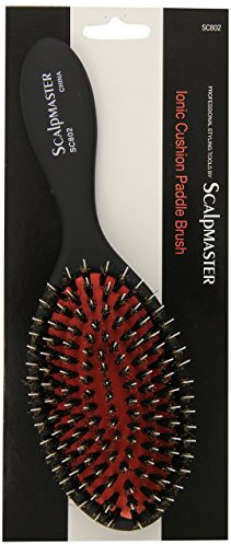 Scalpmaster Porcupine & Nylon Bristle Ionic Cushion Paddle Brush (Paddel)