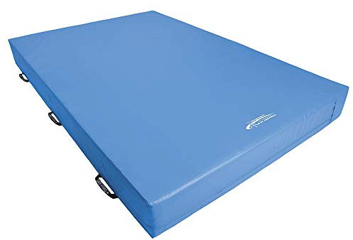 Grevinga Weichbodenmatte RG 23/25 kg/m³ nach DIN EN 12503-1 Typ 8 | Fallschutz | Turnmatte | Weichboden (300 x 200 x 50 cm, Blau)