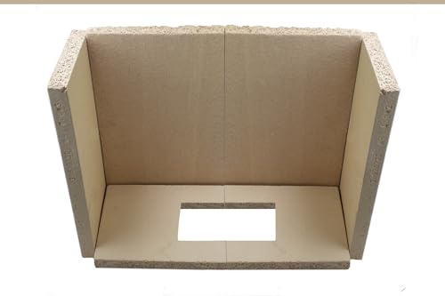 Schamotte geschnitten - Schamotte nach Maß- Wunschgröße Sondergröße (40x30x3 cm)